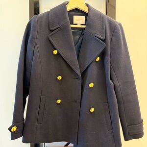 LOFT Dark Blue Peacoat with Yellow Buttons